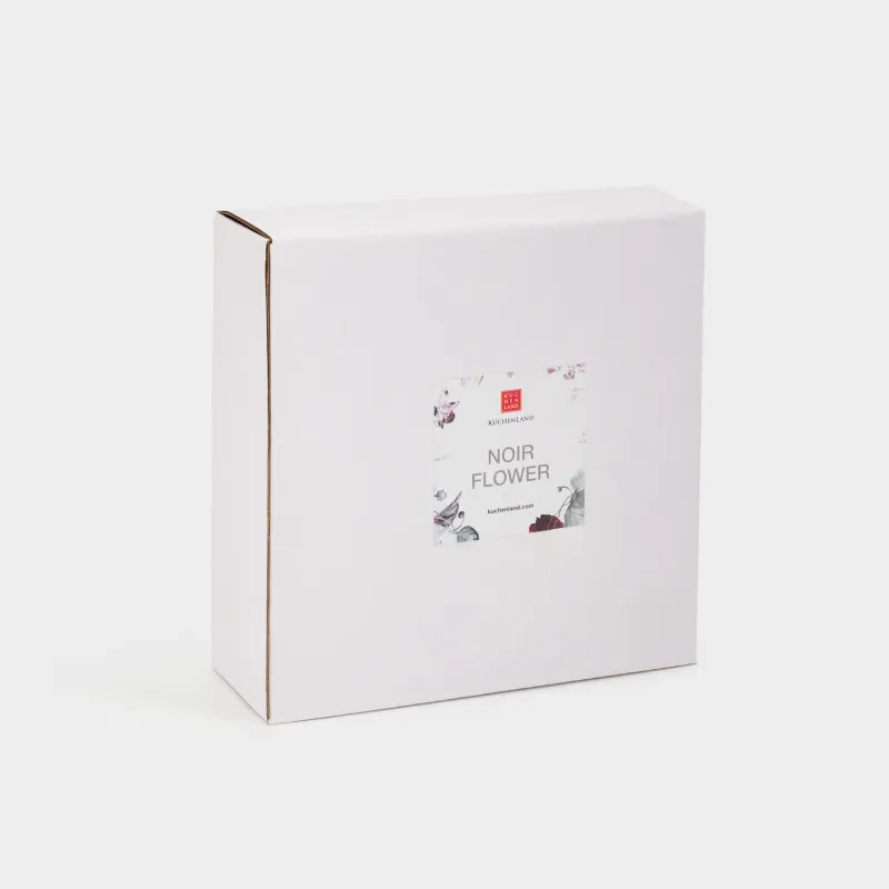 Пиала, 14х5 см, фарфор N, белая, с золотистым кантом, Цветущий сад, Noir flower, image-4