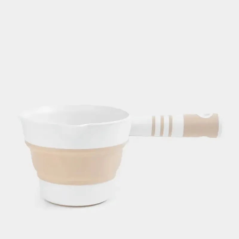 Ковш, 15 см, 1 л, складной, пластик/резина, бежевый, Foldaway