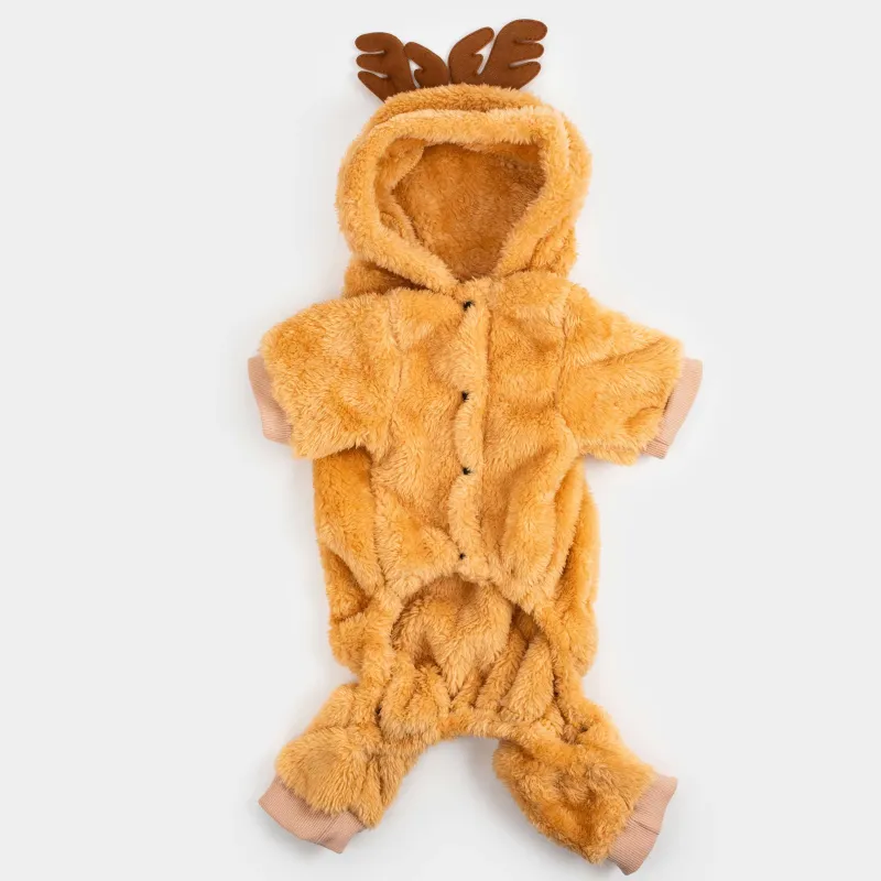 Комбинезон для животных, полиэстер, бежевый, Олень, Christmas pet, image-0