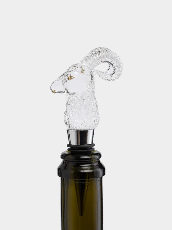 Пробка для винной бутылки, 12 см, Баран, Sheep silver, image-2