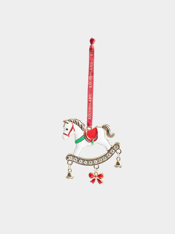 Игрушка елочная, 6 см, Лошадка-качалка, Figure horse, image-0