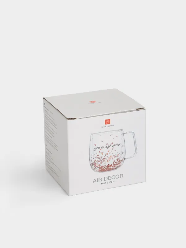 Кружка, 280 мл, стекло Б, Сердца, Air decor, image-4