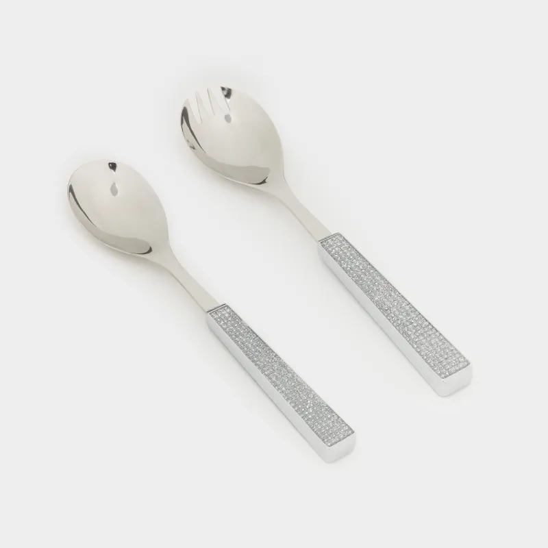 Приборы для сервировки салата, 26 см, 2 пр, ложка/вилка, сталь, Winter antarctica, image-0