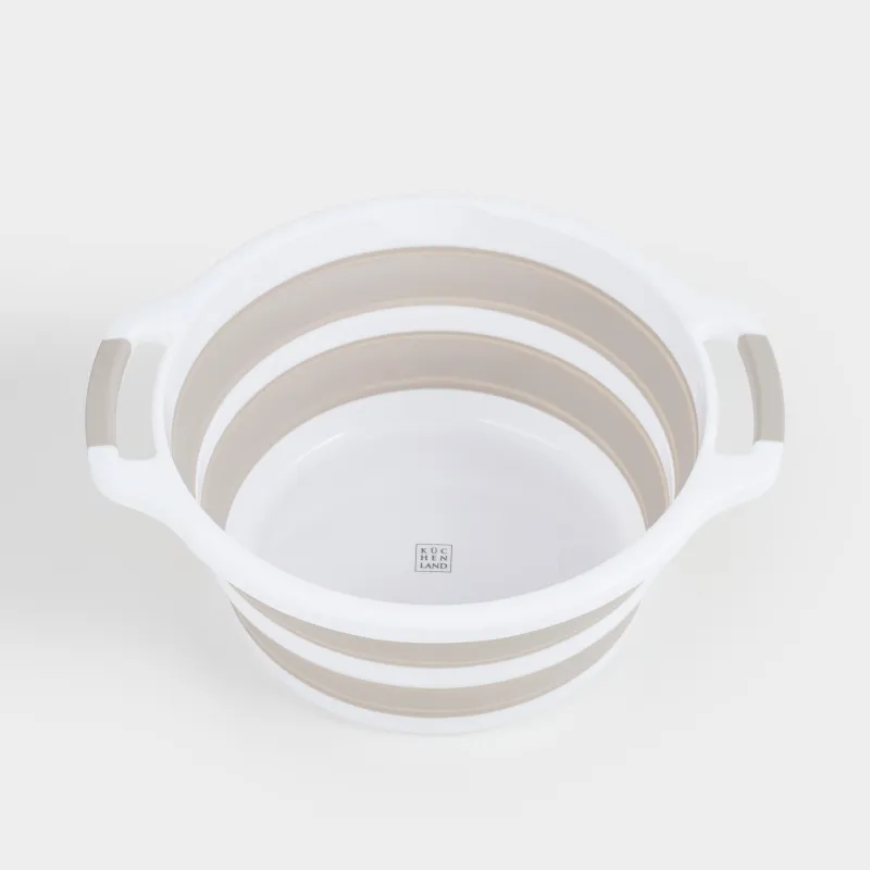 Таз складной, 22 л, пластик/резина, серо-бежевый, Foldaway, image-3