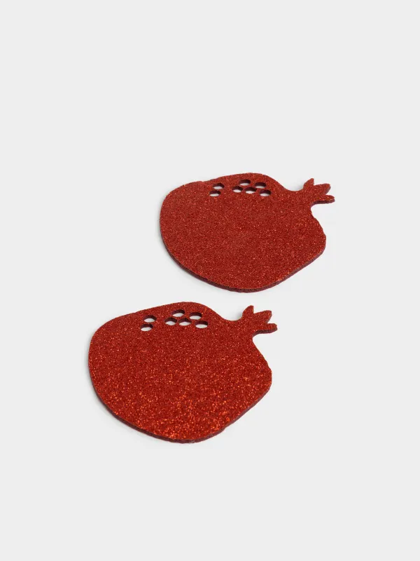 Подставка под кружку, 2 шт, Гранат, Felt mat, image-1