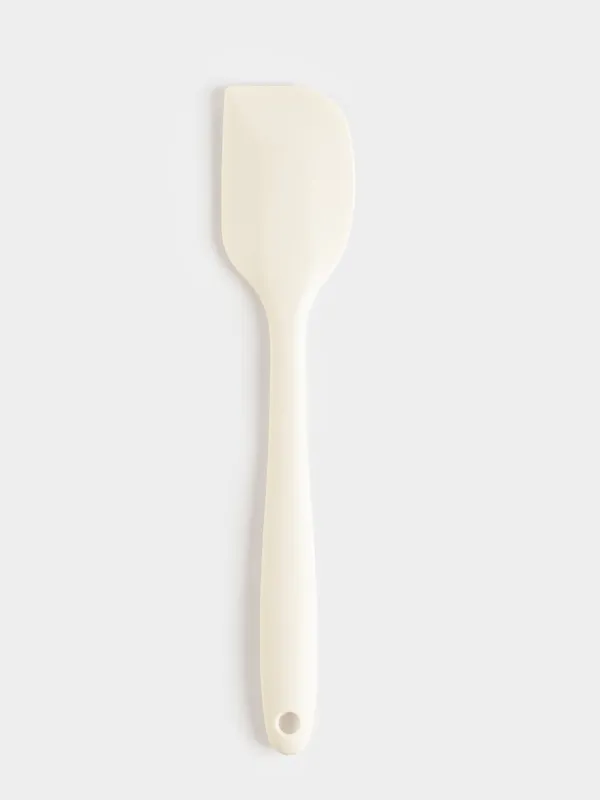 Лопатка-шпатель, 27 см, силикон, молочная, Зимний город, Snow sparks, image-2