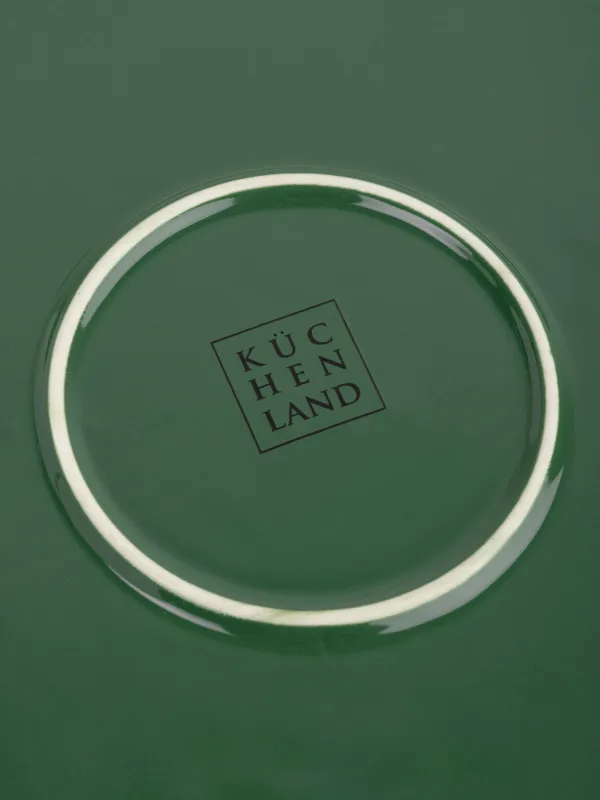 Форма для запекания, 28 см, керамика, круглая, зеленая, Christmas green, image-5