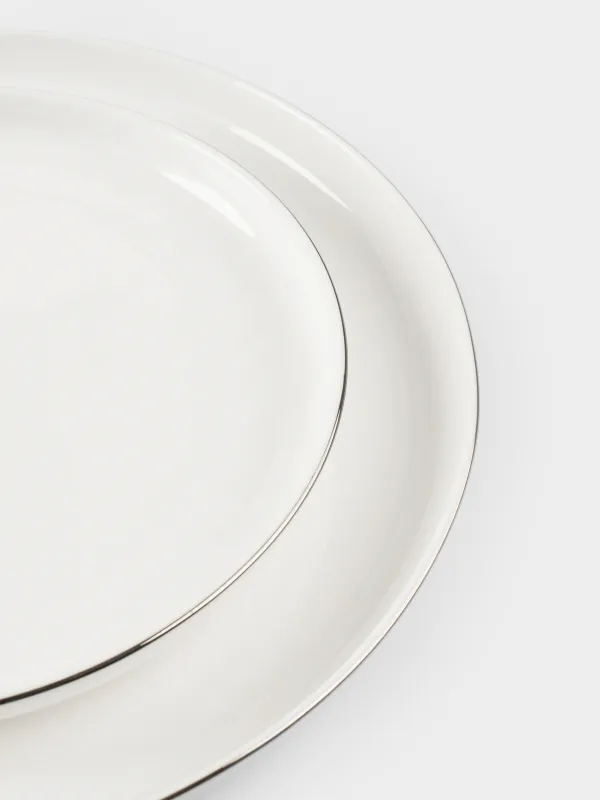 Сервиз обеденный, 6 перс, 18 пр, фарфор F, белый, Ideal silver, image-4