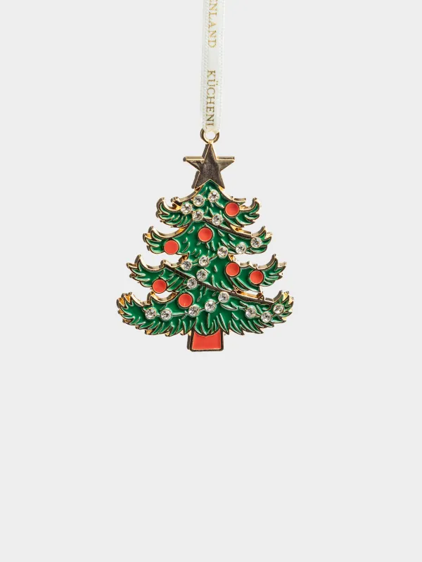 Игрушка елочная, 6 см, Елка со звездой, Figure christmas, image-1