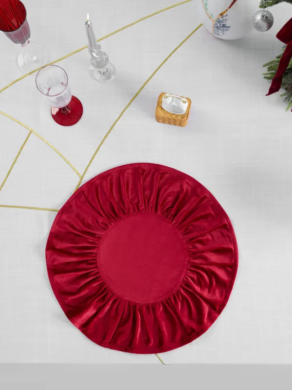 Салфетка под приборы, 38 см, из бархата, Волнистые края, Color wavy, image-3