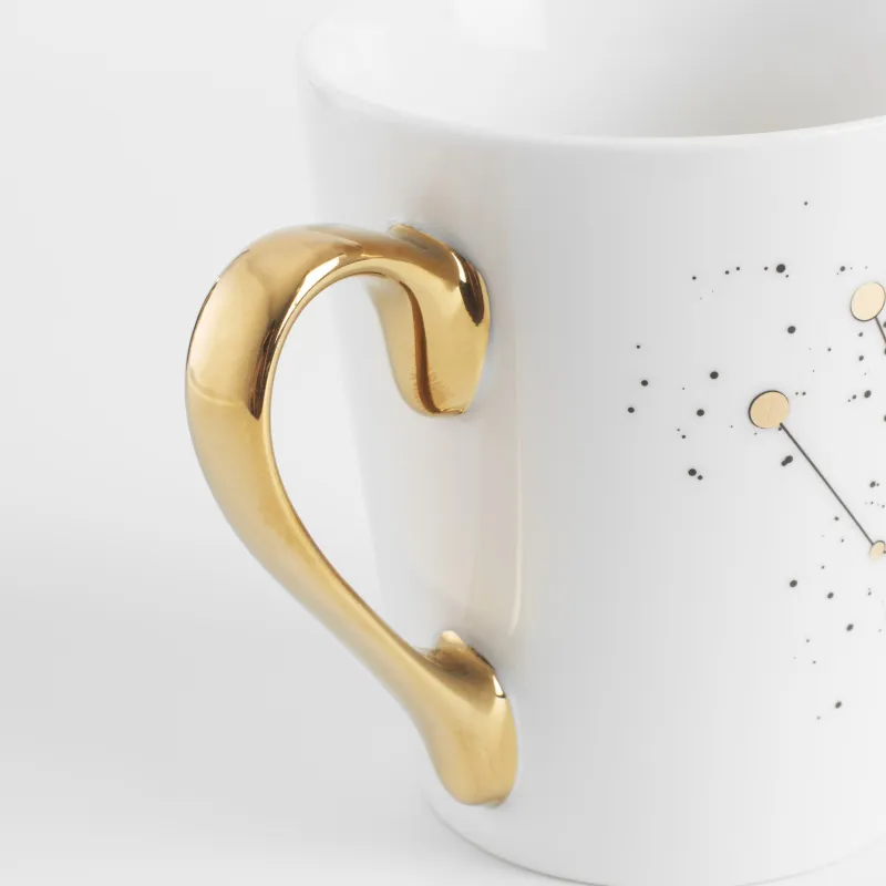 Кружка, 400 мл, фарфор N, молочно-золотистая, Телец, Zodiac, image-2