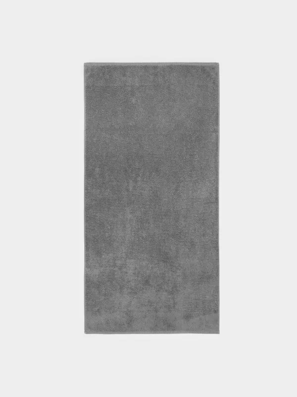 Полотенце, 70х140 см, хлопок, темно-серое, Terry cotton, image-1