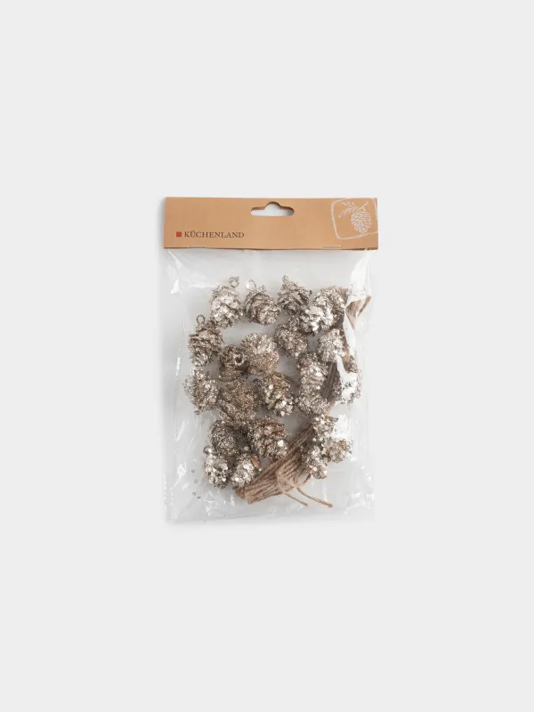 Набор декоративный, 5 см, 20 шт, Шишки в блестках, Conifer delice, image-2