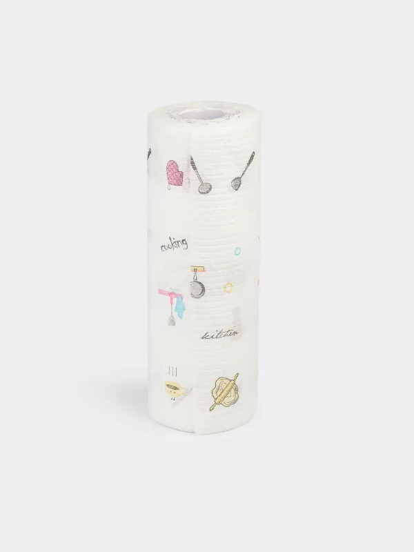 Полотенца рулонные, 25х25 см, 50 шт, целлюлоза, белые, Кухня, Roll, image-0