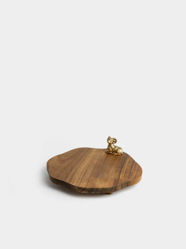 Блюдо сервировочное, 25х7 см, на ножках, Баран, Noble tree, image-0