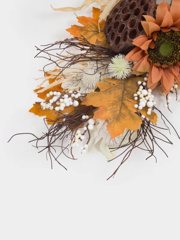 Композиция декоративная, 56 см, пенопласт/пластик, Лотос с подсолнухами, Nelumbo decor, image-4