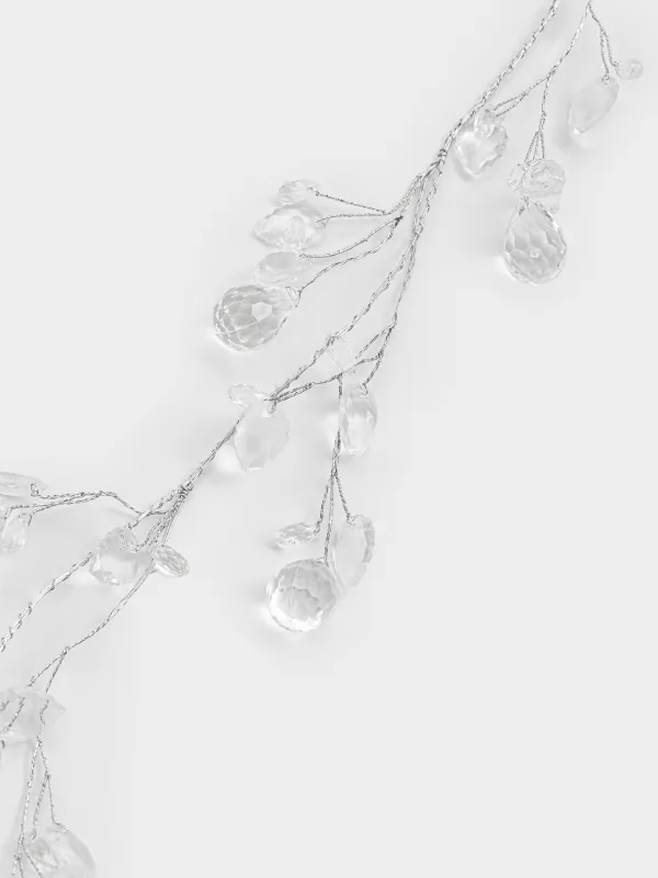 Ветка-гирлянда декоративная, 1,2 м, пластик/акрил, Кристаллы, Crystal decor, image-3