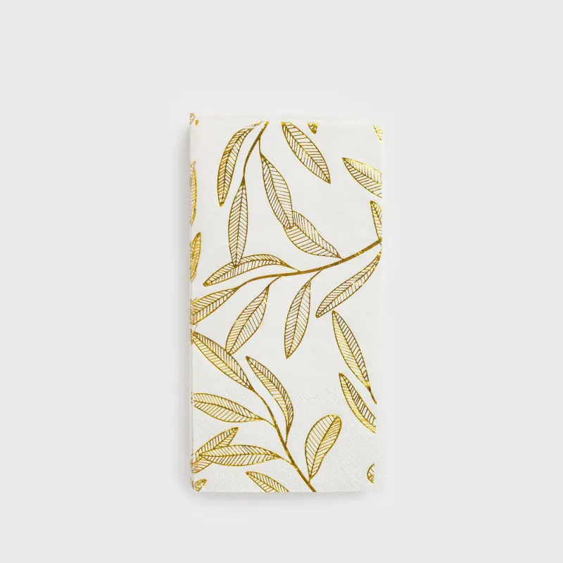 Салфетки бумажные, 33х33 см, 20 шт, Золотые листья, Print