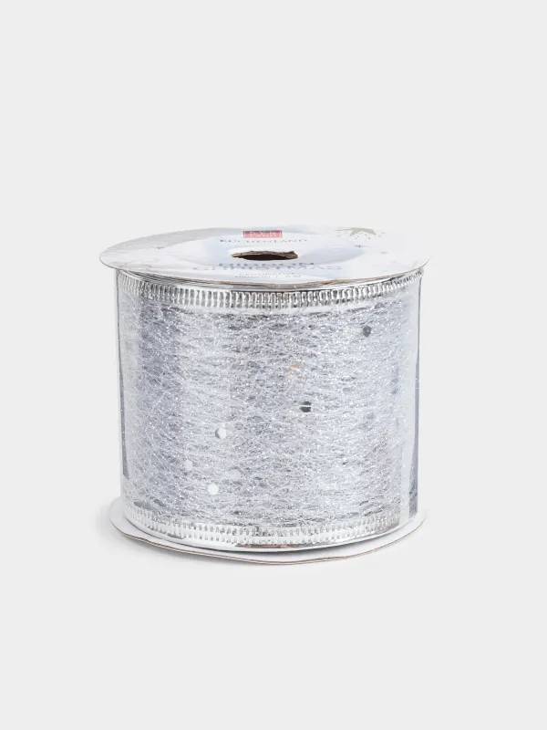 Лента декоративная, 5 м, полиэстер, Ribbon christmas, image-0