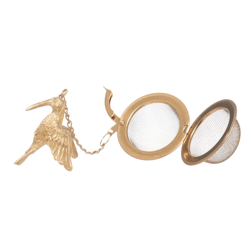 Сито для заваривания чая, 5 см, полирезин/металл, золотистое, Колибри, Paradise garden, image-1