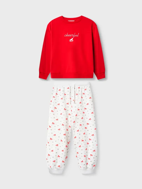 Комплект детский, домашний, р. 98 см, полиэстер/вискоза, красно-белый, Jodie-k, image-8