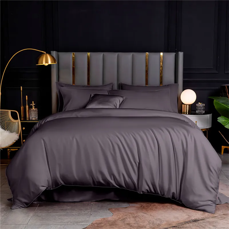 КПБ евро, тенсель 300 TC, серо-коричневый, Tencel, image-0