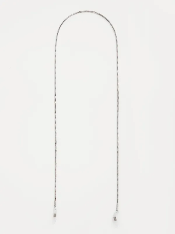 Цепочка для очков, 75 см, металл, серебристая, Skye, image-0