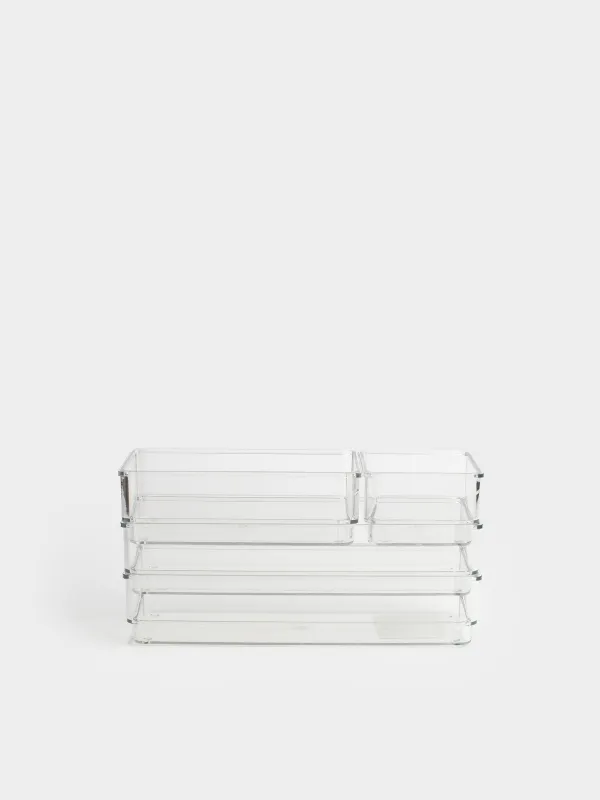 Набор ящиков-органайзеров, 4 шт, пластик, Basic, image-0