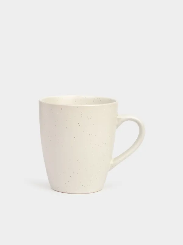 Кружка, 400 мл, 2 шт, керамика, молочная, в крапинку, Particle, image-4