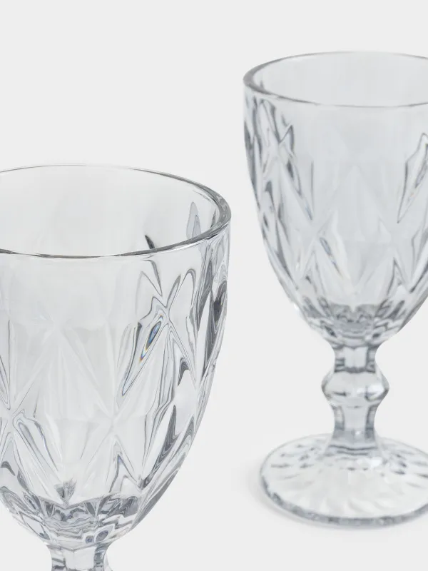 Бокал-кубок для вина, 300 мл, 6 шт, стекло Р, серый, Rhomb color, image-2