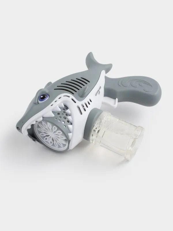 Генератор мыльных пузырей, 19 см, с подсветкой, пластик, серый, Акула, Aquatic animals, image-2