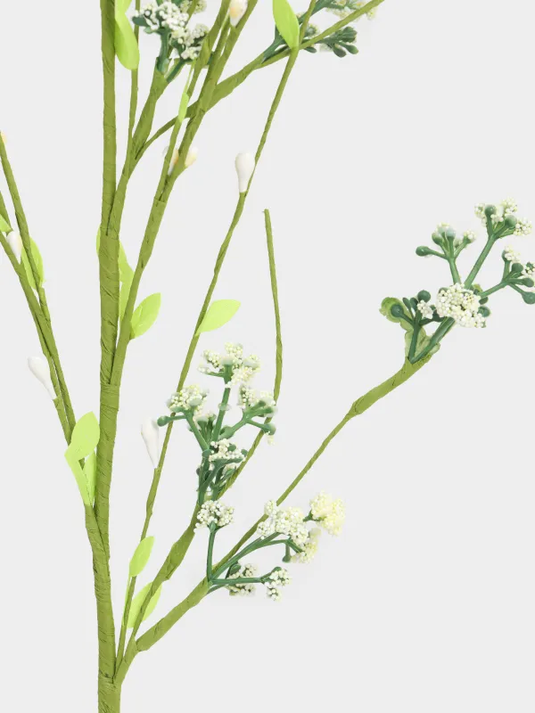 Ветка декоративная, 78 см, Белые соцветия, Meadow decor, image-3