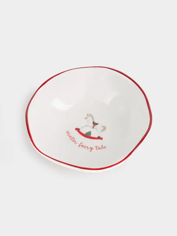 Салатник, 15x5 см, 380 мл, керамика, Лошадка, Сhristmas tree, image-3