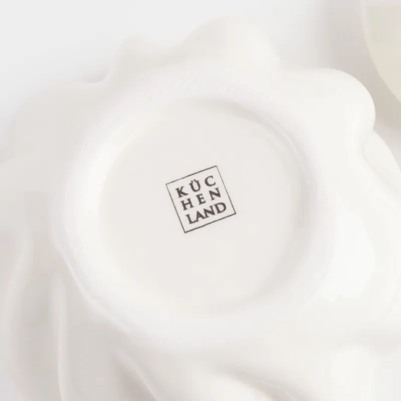 Шкатулка для украшений, 11 см, керамика D, молочная, Мятый эффект, Crumple, image-2