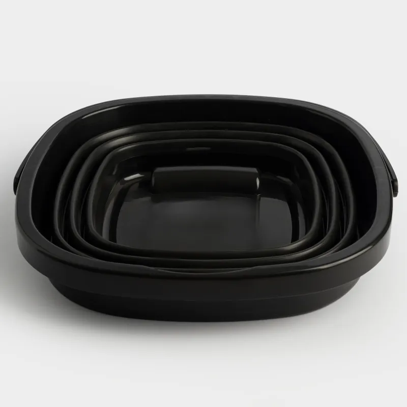 Ведро складное, 10 л, пластик/резина, квадратное, черное, Foldaway black, image-4