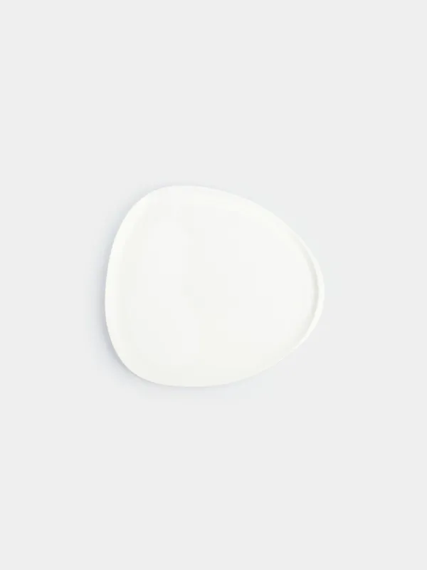 Тарелка закусочная, 23х21 см, фарфор P, белая, Synergy, image-0