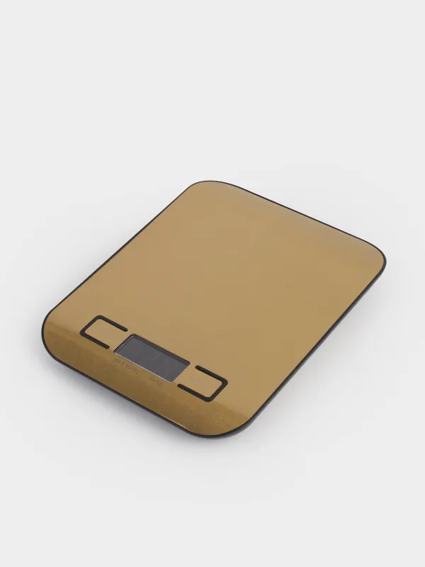 Весы кухонные, 18х14 см, электронные, сталь/пластик, золотистые, Libra, image-0