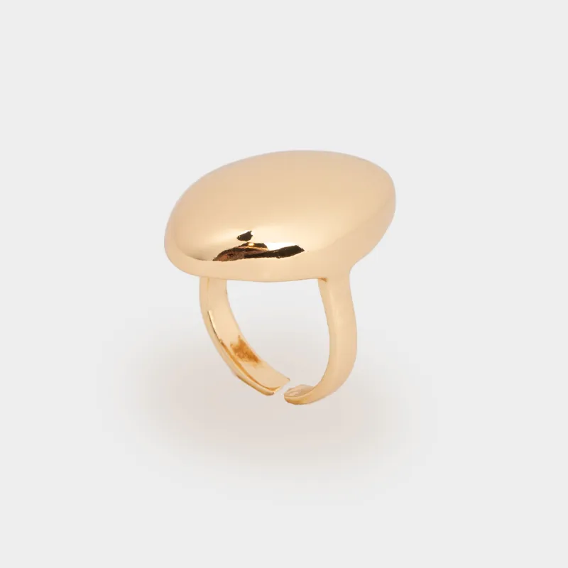 Кольцо, 2 см, единый размер, металл, золотистое, Jewelry