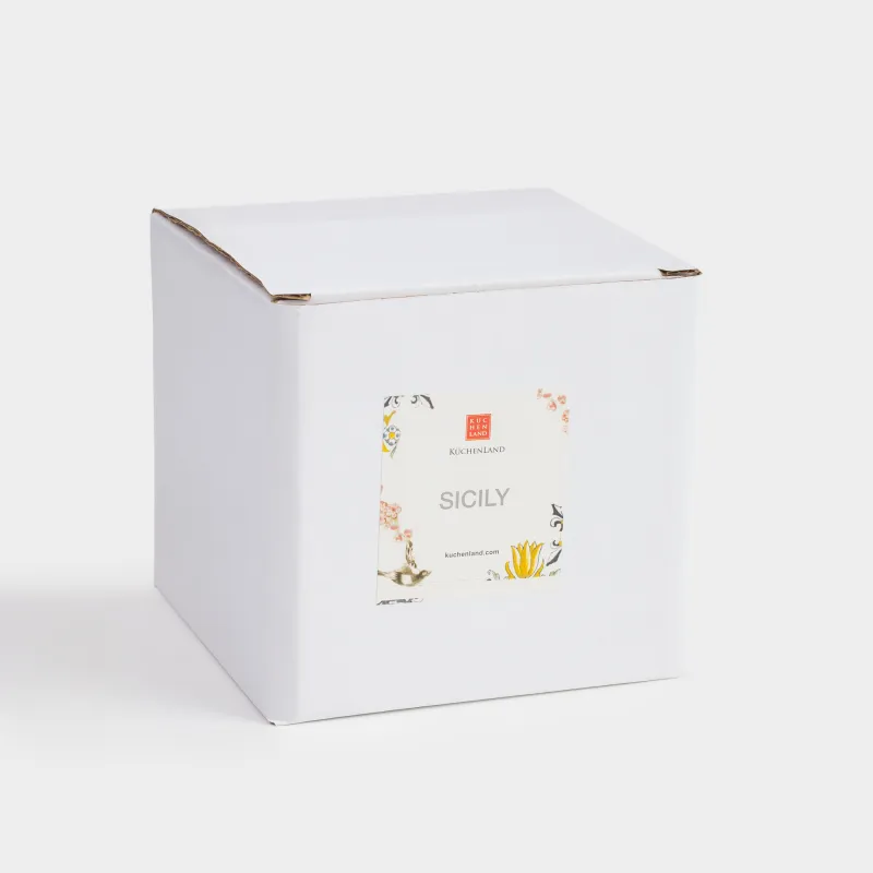 Кружка, 390 мл, керамика, молочная, с золотистым кантом, Кольцо, Sicily, image-4