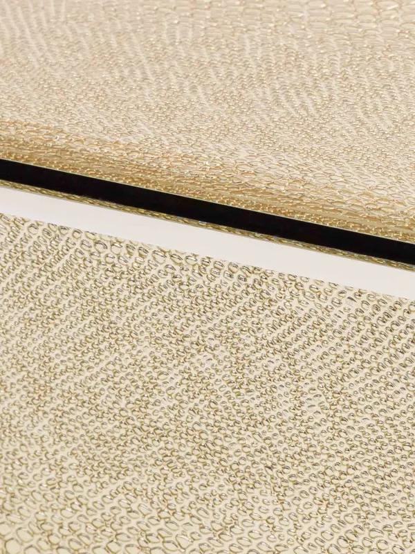 Шкатулка для украшений, 21х13 см, стекло, золотистая, Змеиный принт, Snake print, image-6