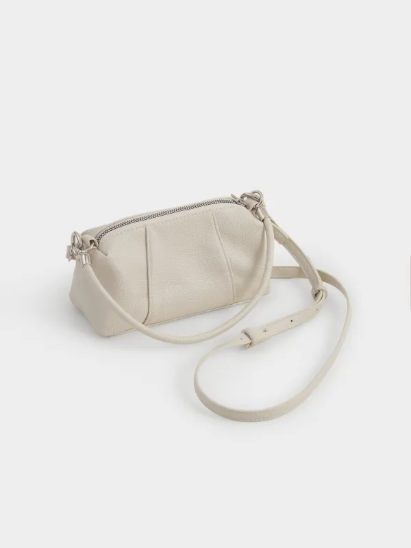 Сумка женская, 20х11 см, с ручкой, полиуретан, молочная, Memo, image-4