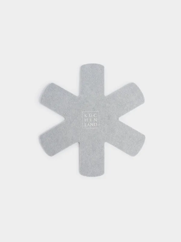 Набор протекторов для сковород, 3 шт, 38/34/27 см, фетр, серый, Assist, image-3