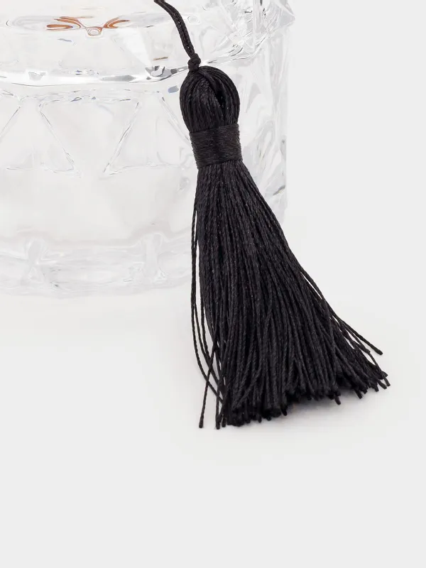 Емкость для хранения, 10x7 см, 190 мл, с кисточкой, стекло Р, Rhomb, image-4