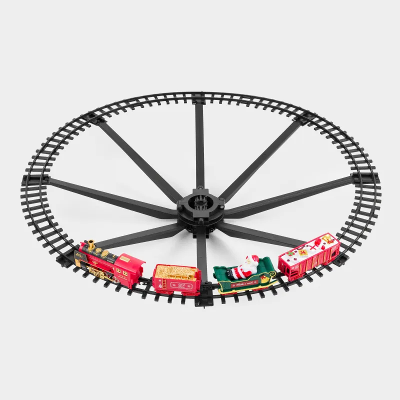 Железная дорога игрушечная, M, музыкальная, с подсветкой, подвесная, Поезд, Game rail, image-11