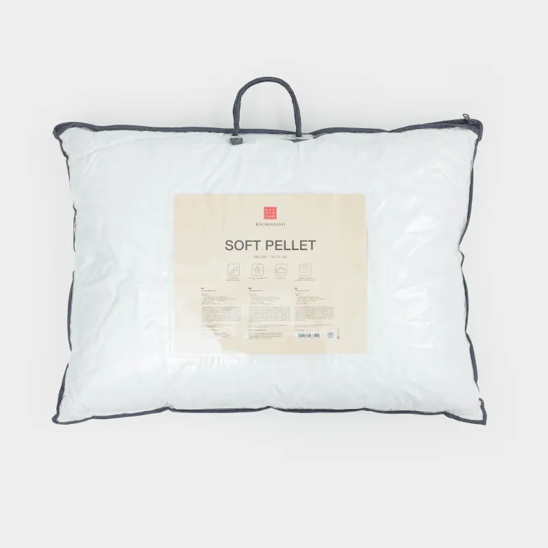 Подушка, 50х70 см, трехкамерная, хлопок/холлофайбер/латекс, Soft pellet, image-5