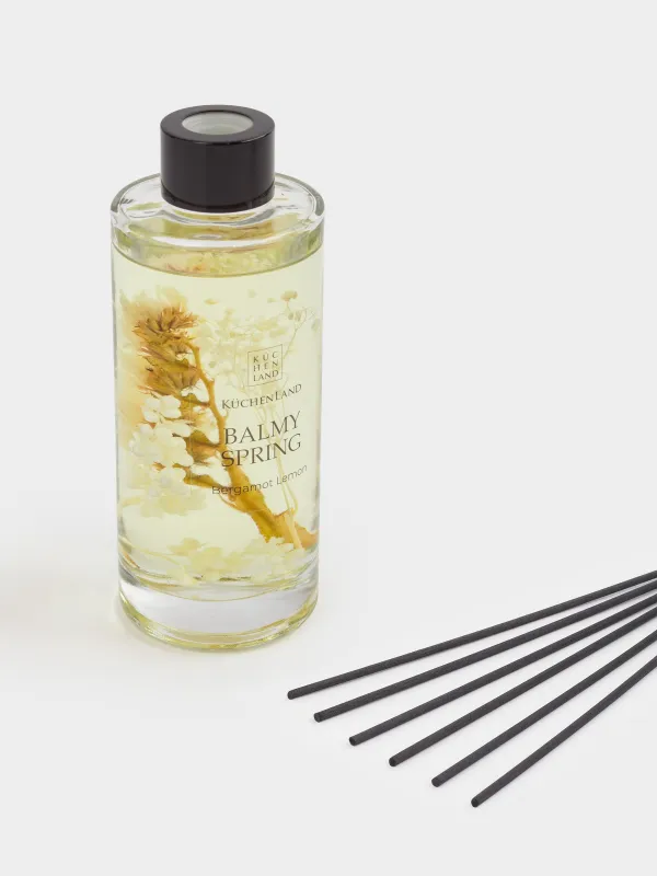 Ароматический диффузор, 180 мл, с сухоцветами, Bergamot Lemon, Balmy spring, image-3