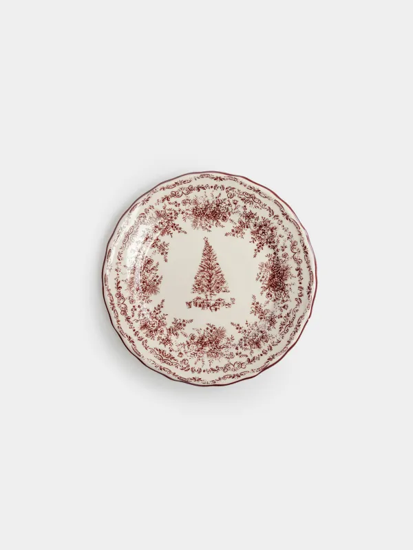 Тарелка закусочная, 22 см, Шишки и цветы, Pine lace, image-0