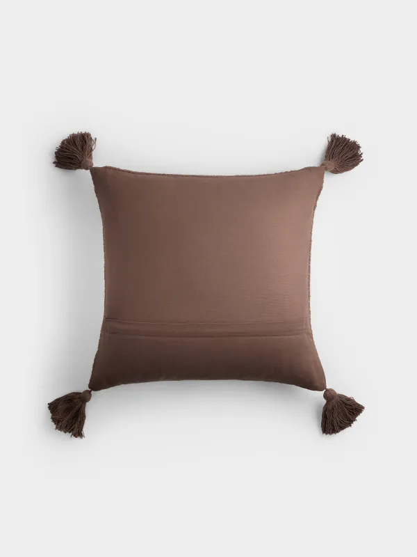 Подушка декоративная, 45х45 см, с кисточками, Клетка, Strike, image-1