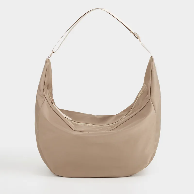 Сумка, 24х40 см, с регулируемым ремешком, полиэстер, бежевая, Force sport