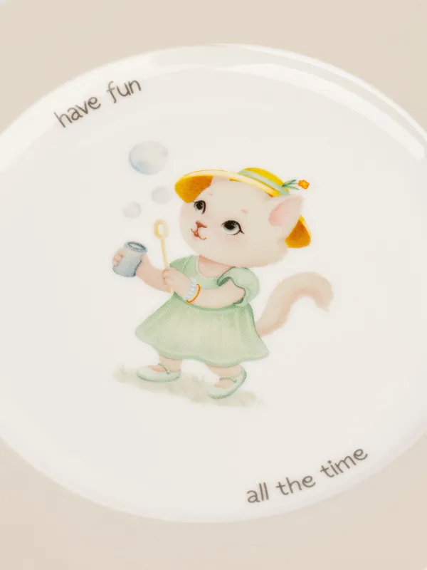 Тарелка закусочная, 19 см, Кошка в шляпе, Ideas life, image-3